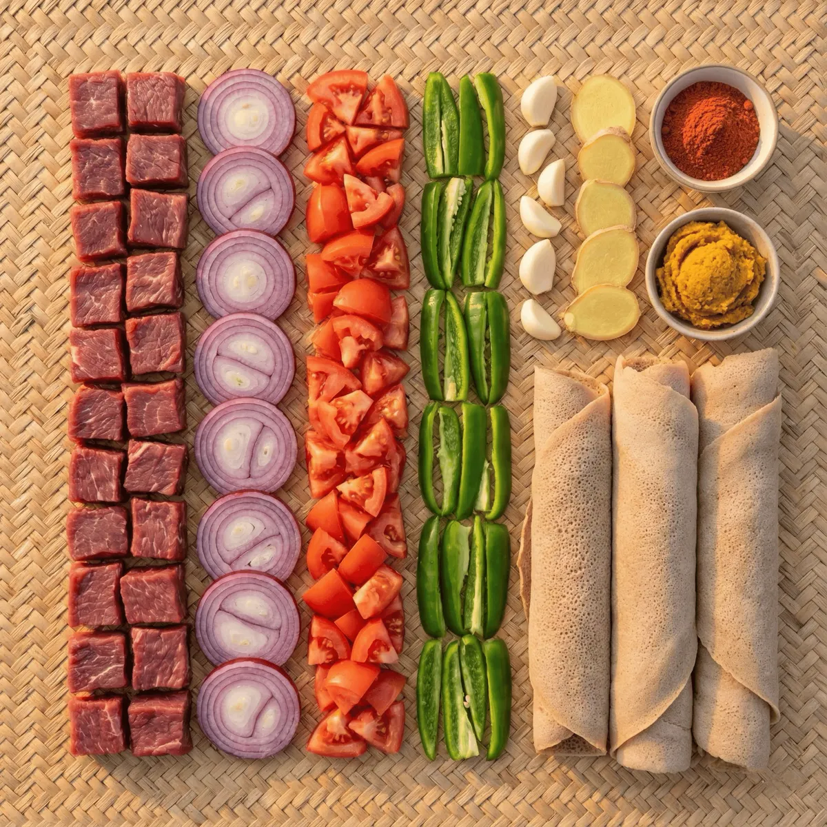 エチオピアのティブス — mise en place